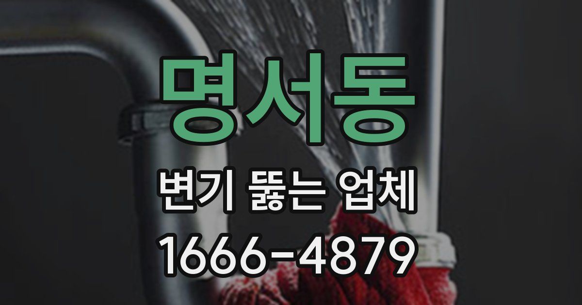 명서동 변기 뚫는 업체