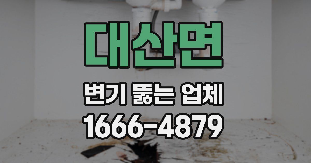 대산면 변기 뚫는 업체