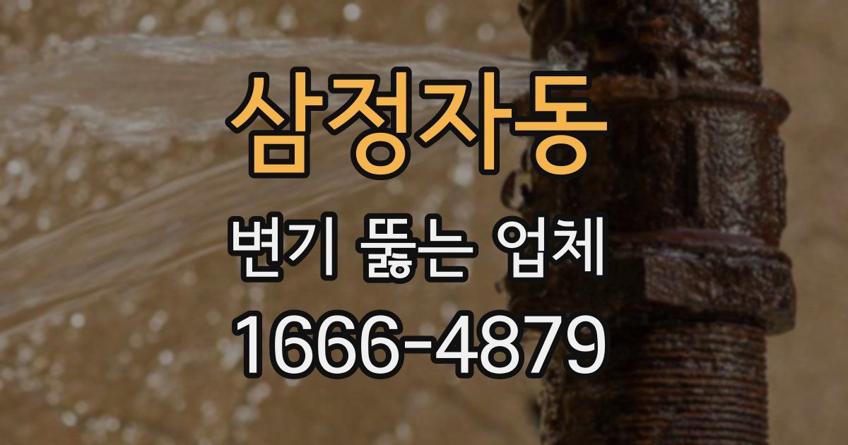 삼정자동 변기 뚫는 업체