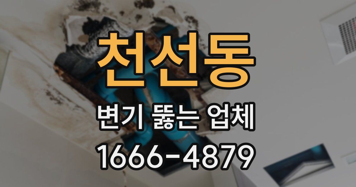 천선동 변기 뚫는 업체
