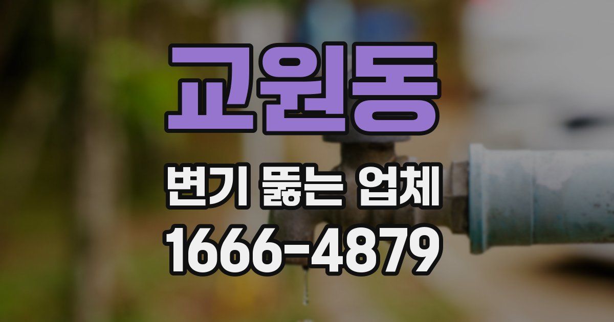 교원동 변기 뚫는 업체