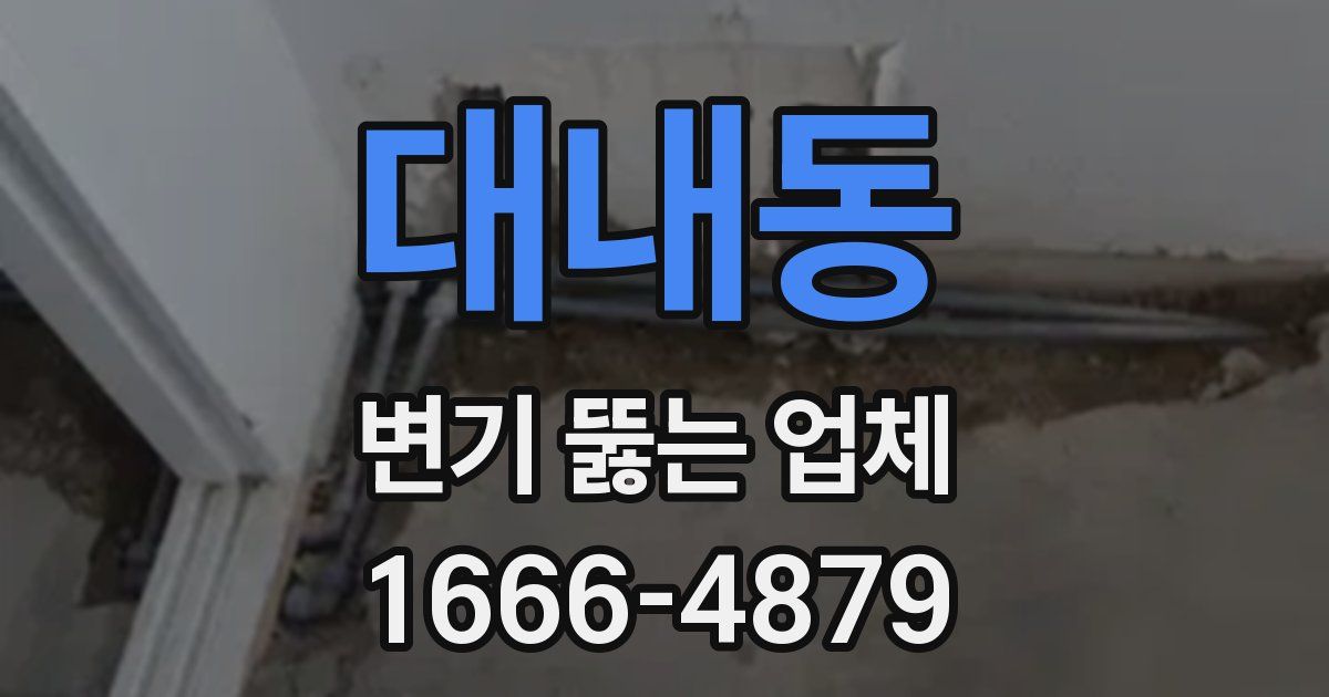 대내동 변기 뚫는 업체