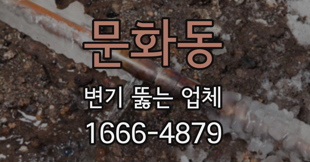 문화동 변기 뚫는 업체