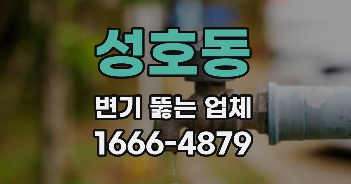 성호동 변기 뚫는 업체
