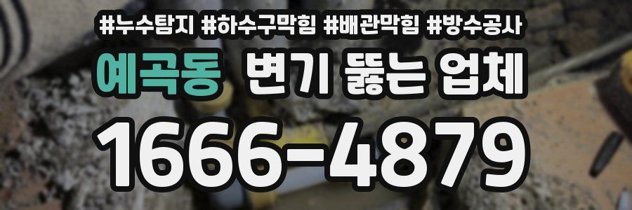 예곡동 변기 뚫는 업체