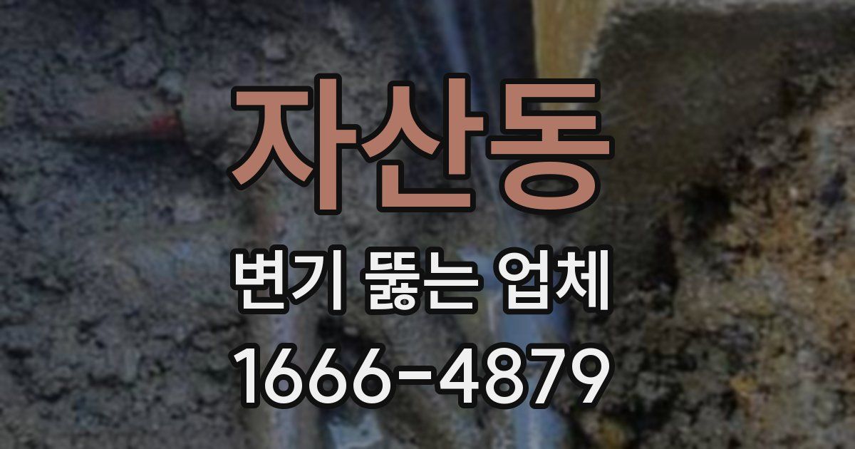 자산동 변기 뚫는 업체