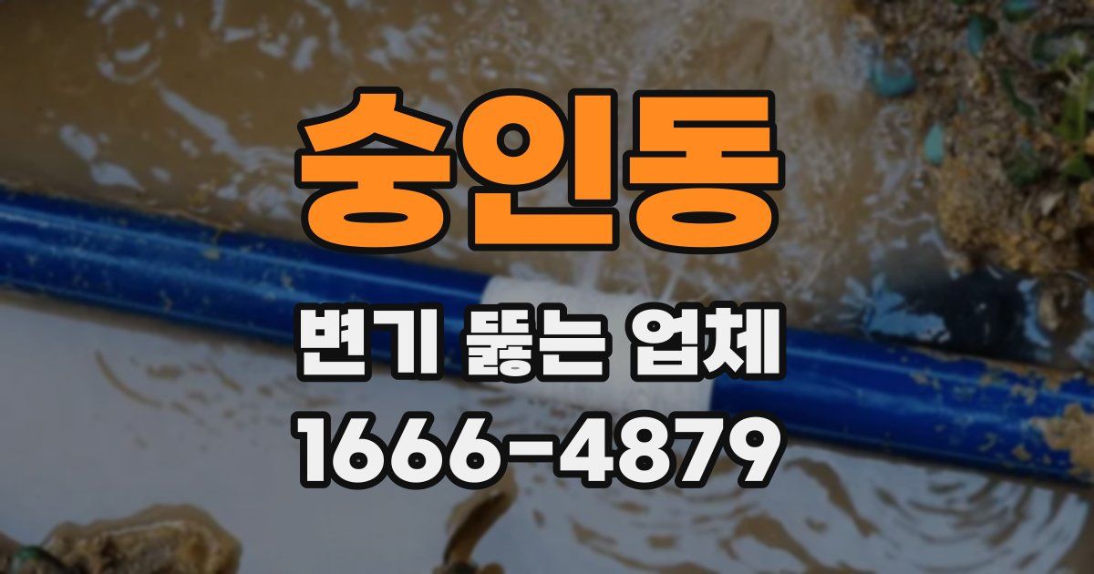 숭인동 변기 뚫는 업체