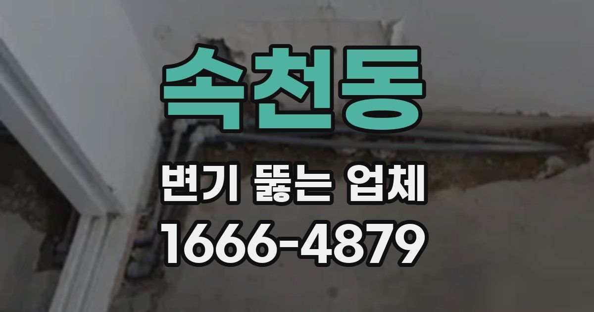 속천동 변기 뚫는 업체