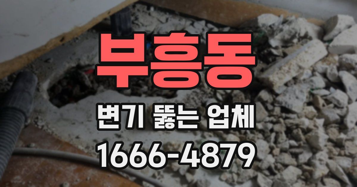 부흥동 변기 뚫는 업체