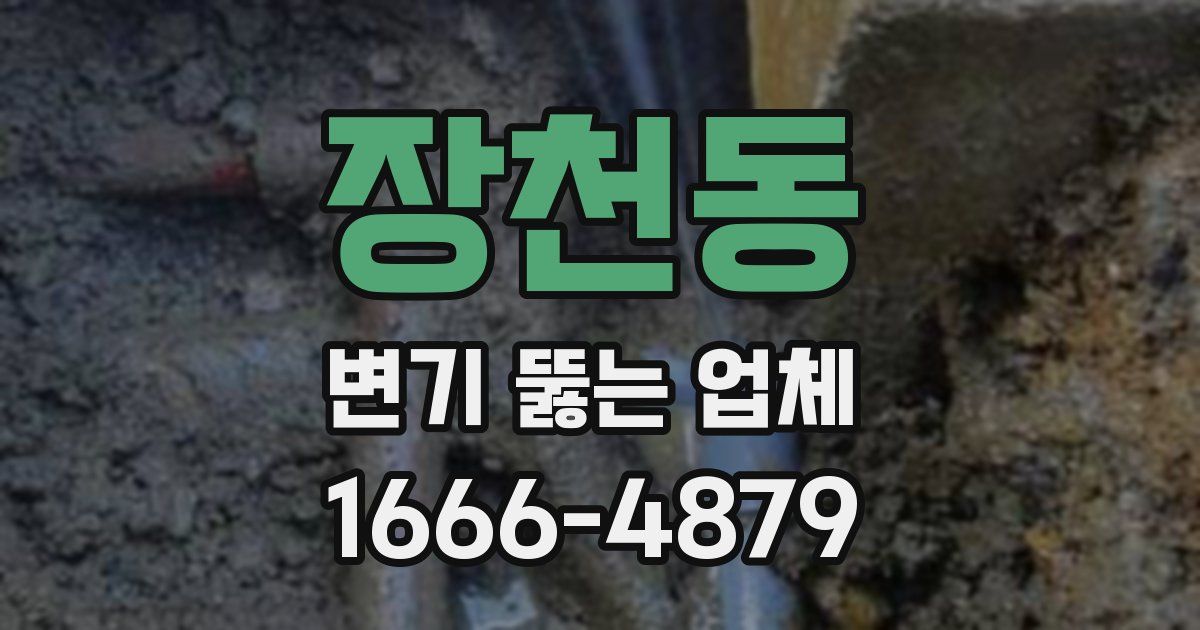 장천동 변기 뚫는 업체
