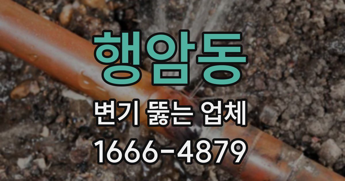 행암동 변기 뚫는 업체