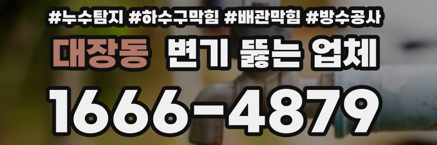 대장동 변기 뚫는 업체