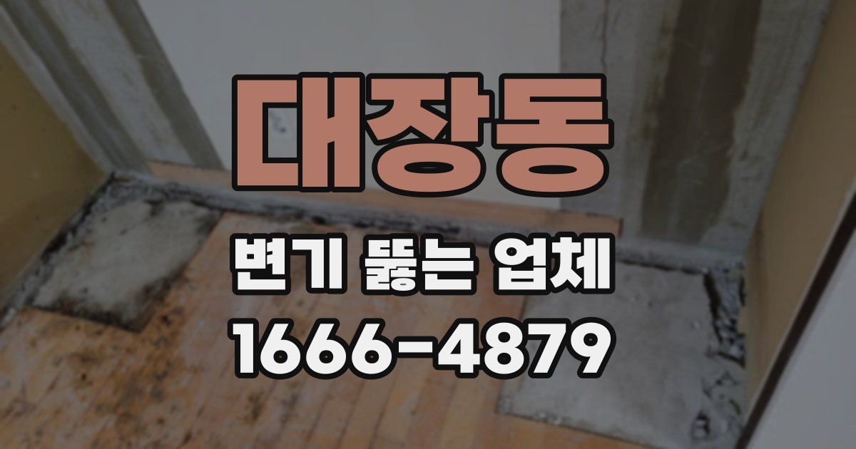 대장동 변기 뚫는 업체