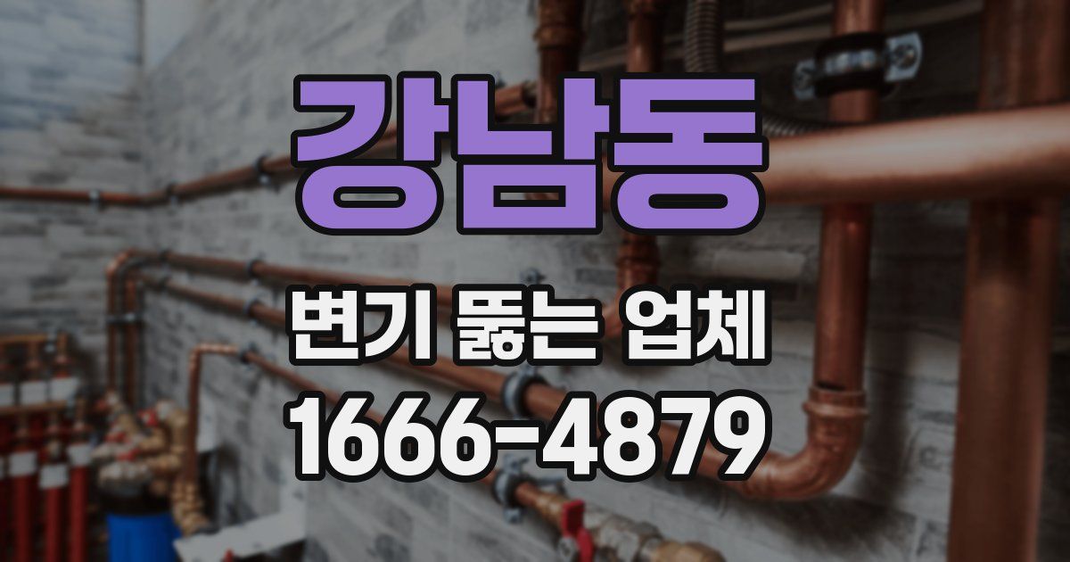 강남동 변기 뚫는 업체