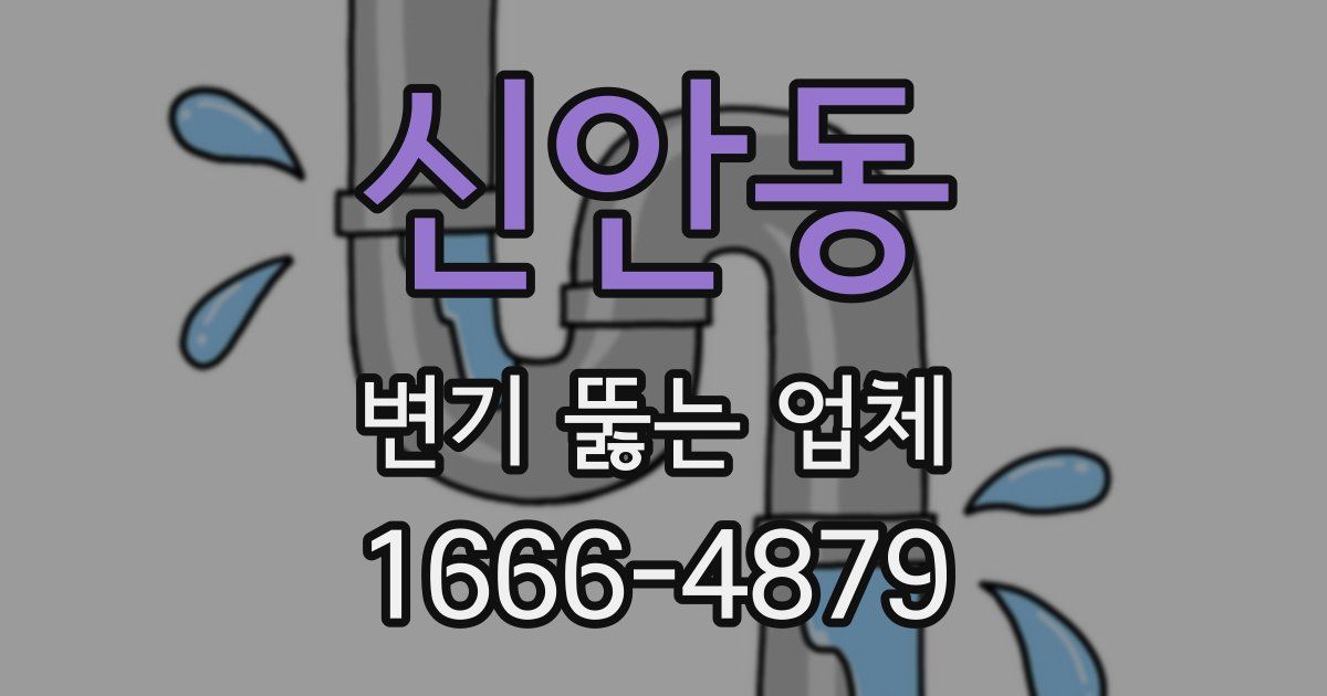신안동 변기 뚫는 업체