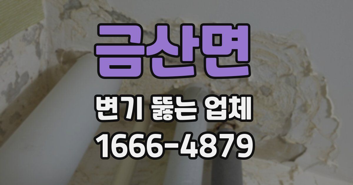 금산면 변기 뚫는 업체