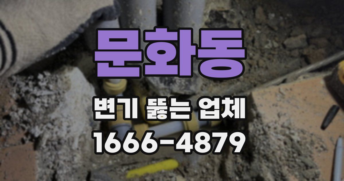 문화동 변기 뚫는 업체