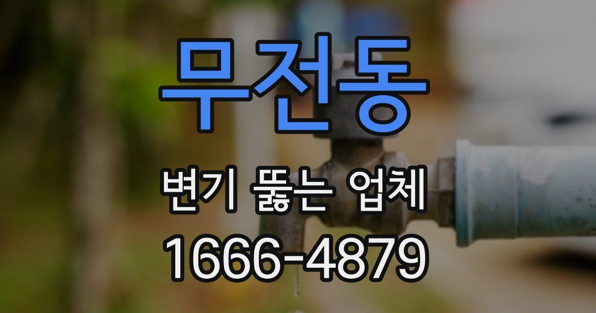 무전동 변기 뚫는 업체