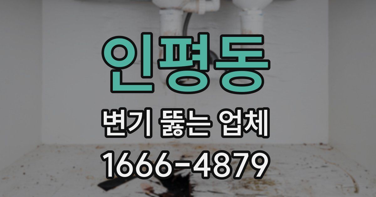 인평동 변기 뚫는 업체