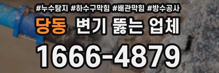 당동 변기 뚫는 업체