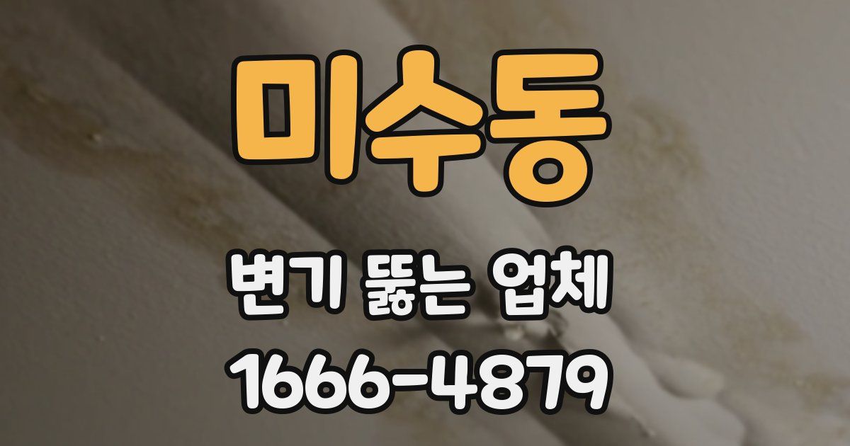 미수동 변기 뚫는 업체
