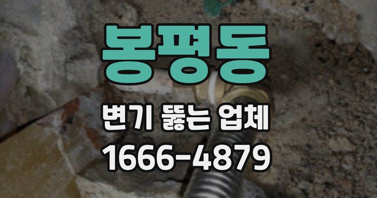 봉평동 변기 뚫는 업체
