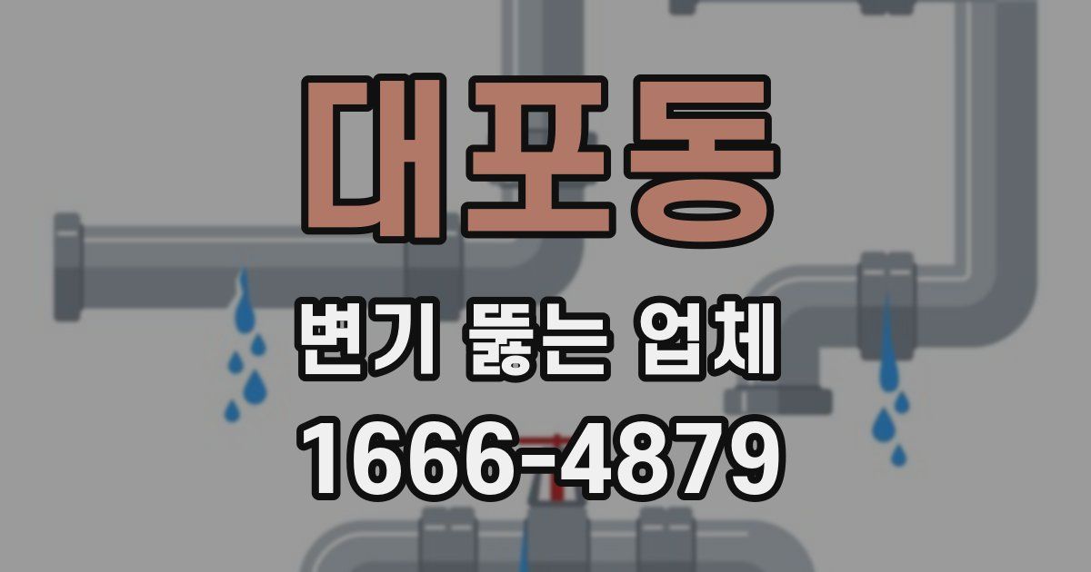 대포동 변기 뚫는 업체