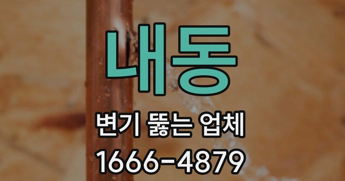 내동 변기 뚫는 업체