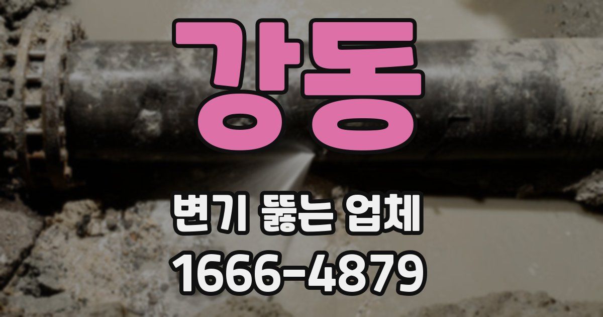 강동 변기 뚫는 업체
