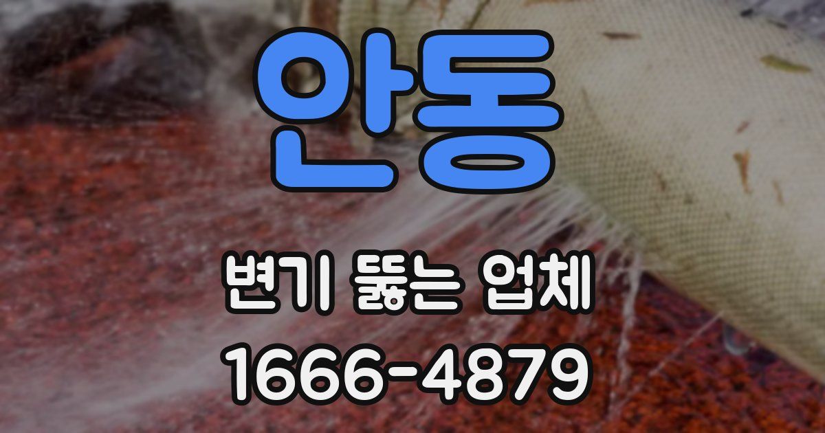 안동 변기 뚫는 업체