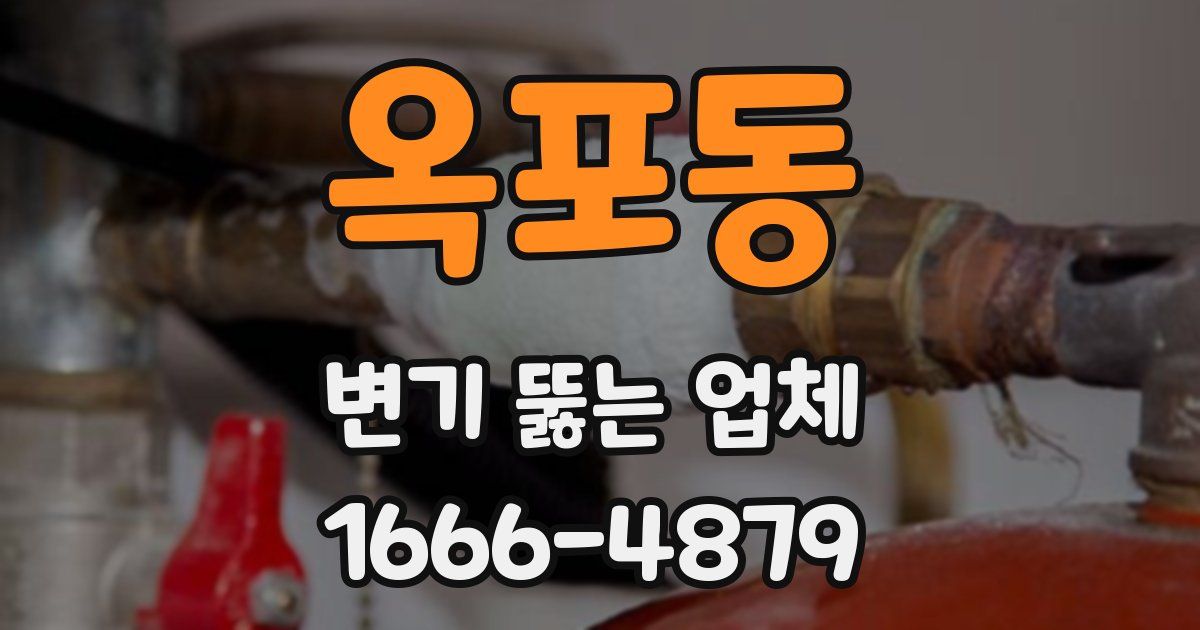옥포동 변기 뚫는 업체