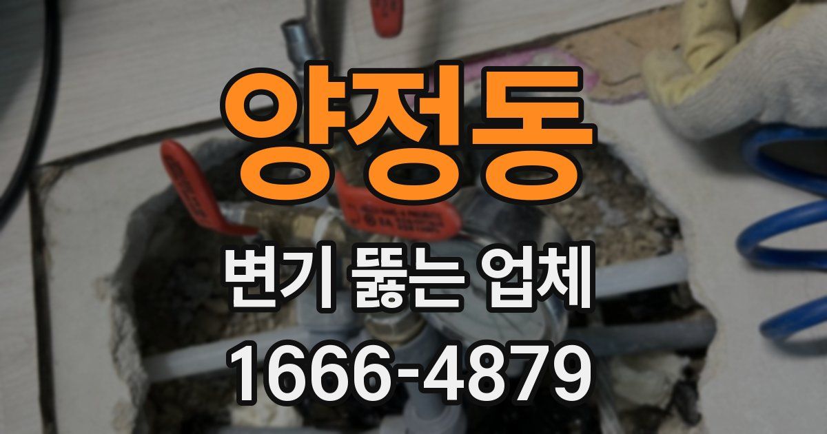양정동 변기 뚫는 업체