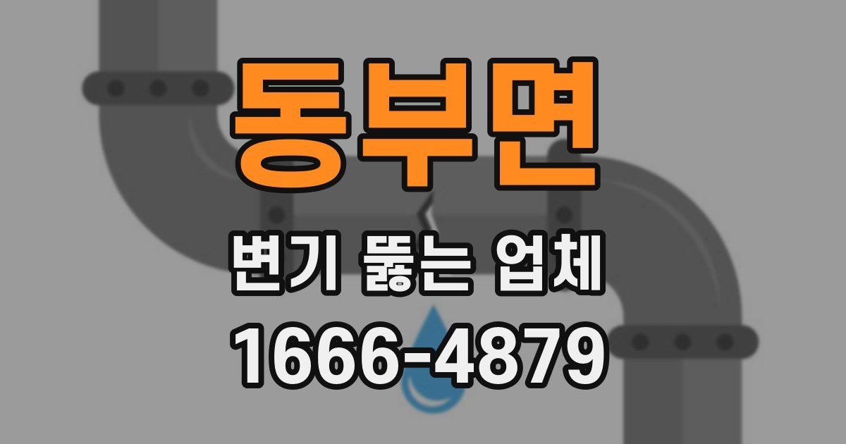 동부면 변기 뚫는 업체