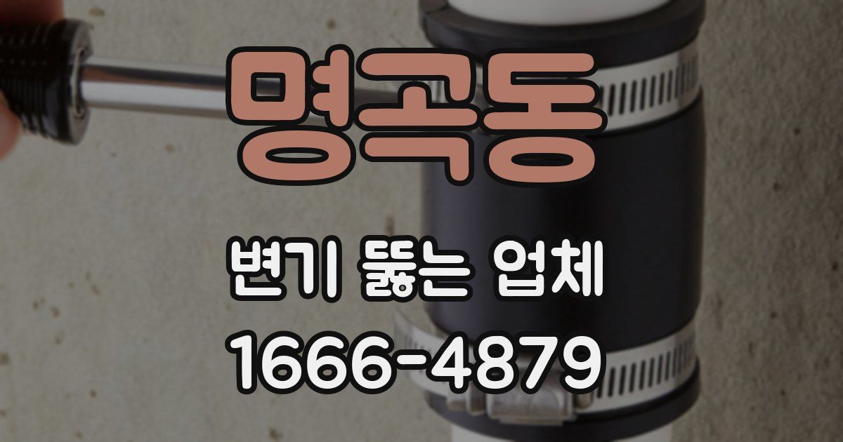 명곡동 변기 뚫는 업체