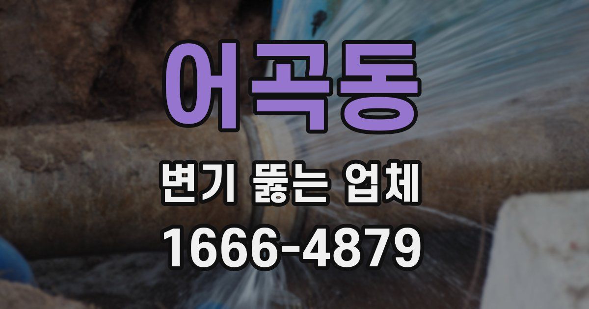 어곡동 변기 뚫는 업체