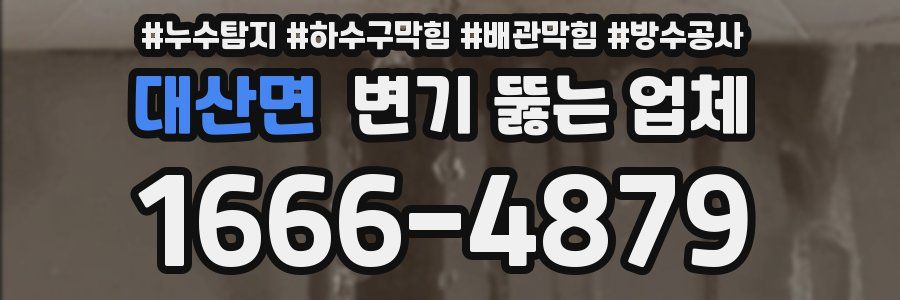 대산면 변기 뚫는 업체