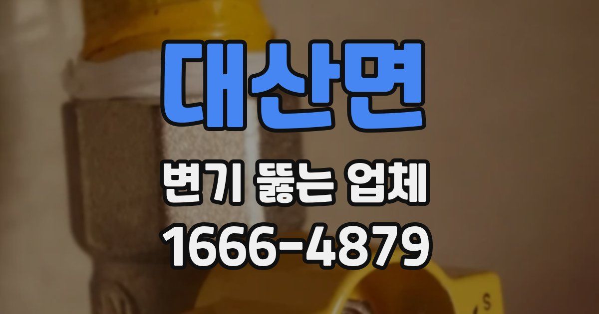 대산면 변기 뚫는 업체