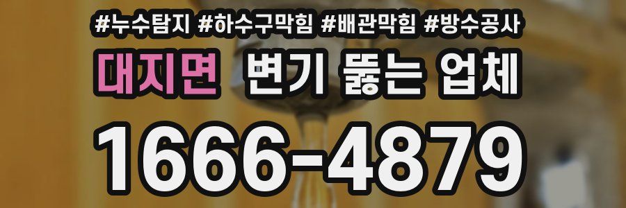 대지면 변기 뚫는 업체