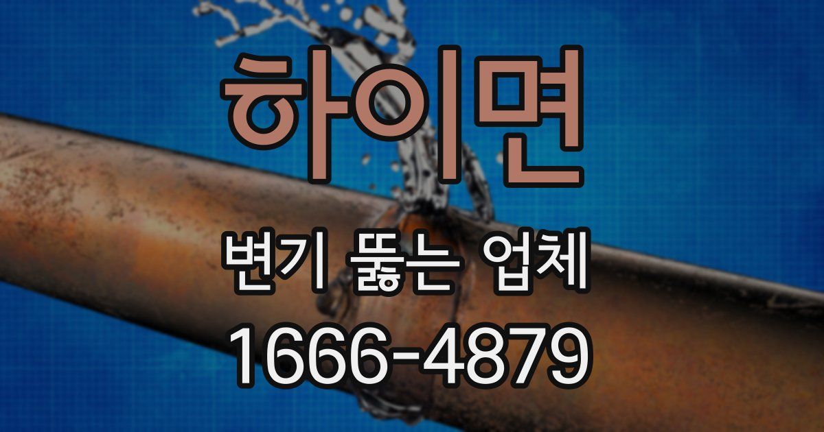 하이면 변기 뚫는 업체