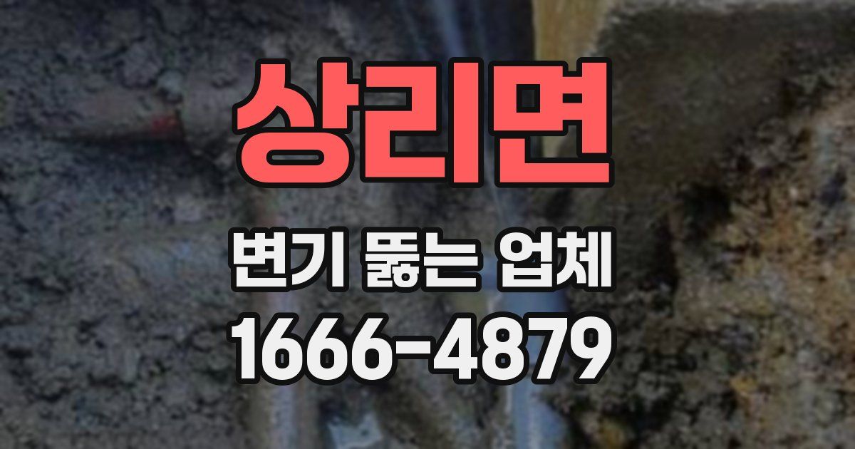 상리면 변기 뚫는 업체