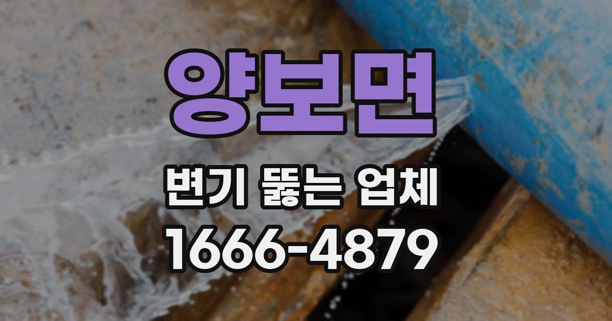 양보면 변기 뚫는 업체