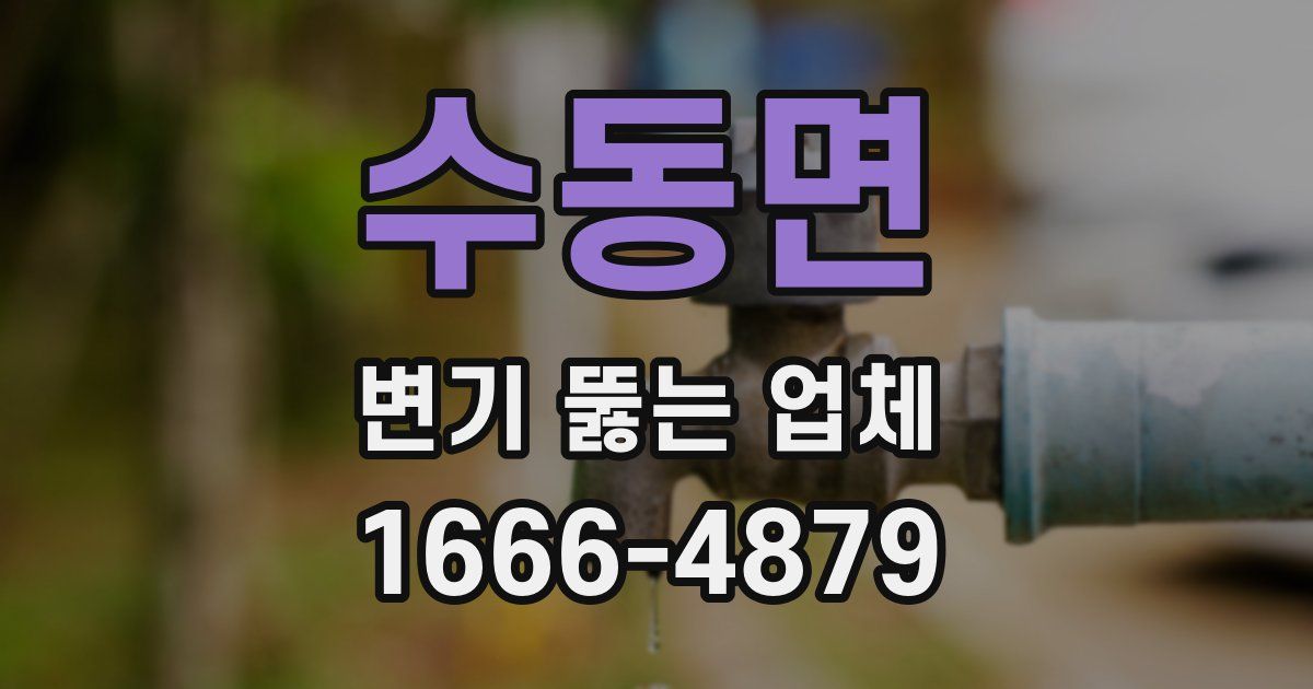 수동면 변기 뚫는 업체