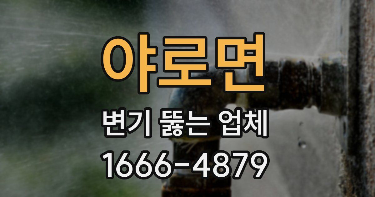 야로면 변기 뚫는 업체