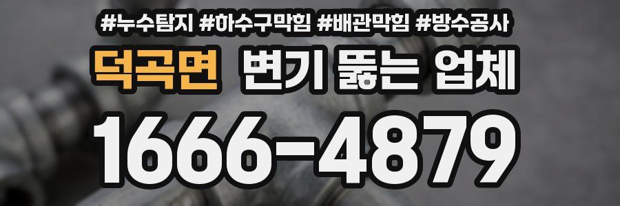 덕곡면 변기 뚫는 업체