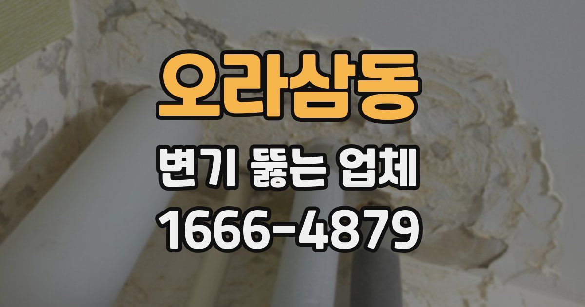 오라삼동 변기 뚫는 업체