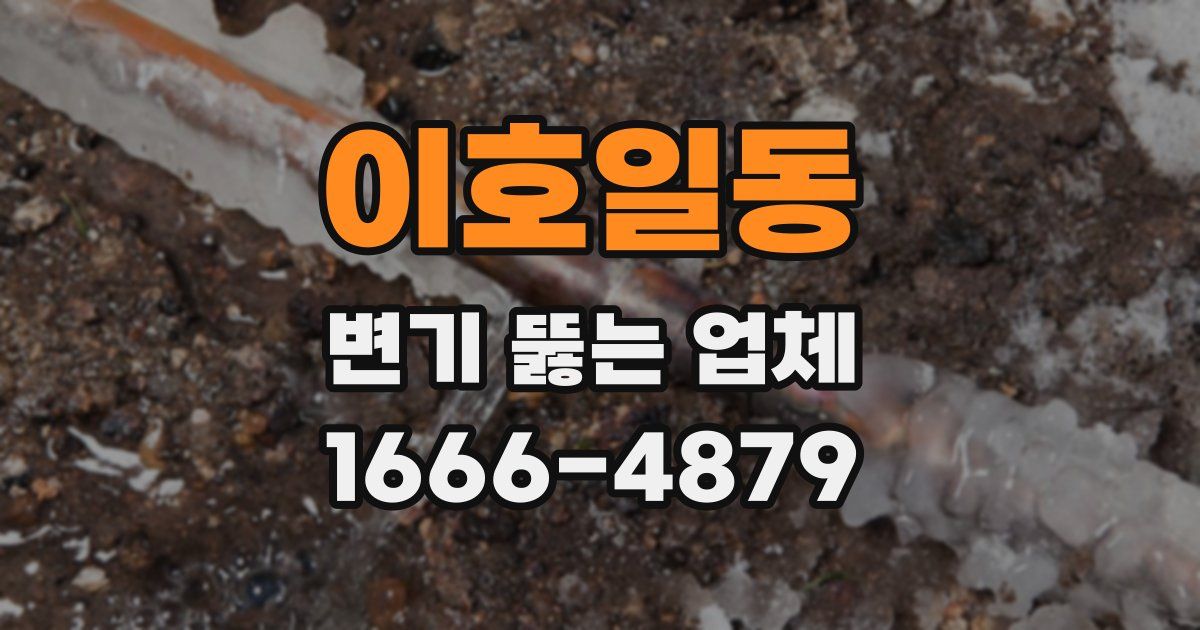 이호일동 변기 뚫는 업체