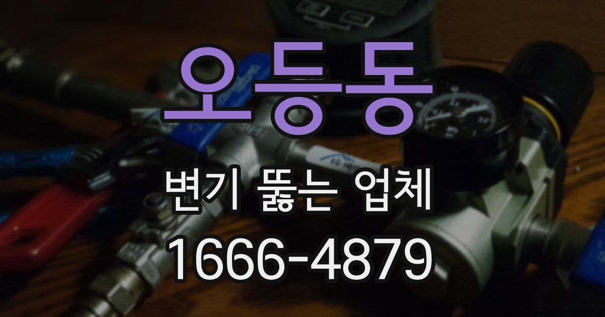 오등동 변기 뚫는 업체