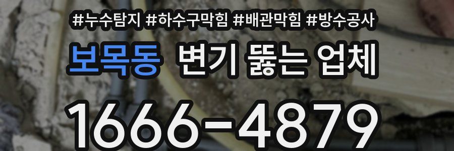 보목동 변기 뚫는 업체