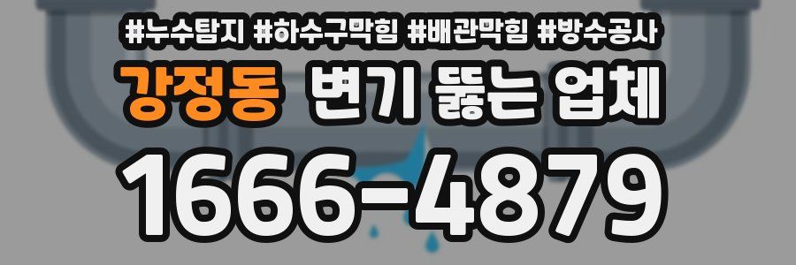 강정동 변기 뚫는 업체