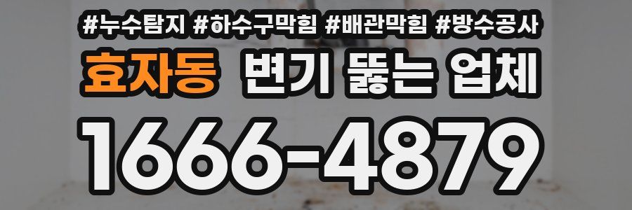 효자동 변기 뚫는 업체